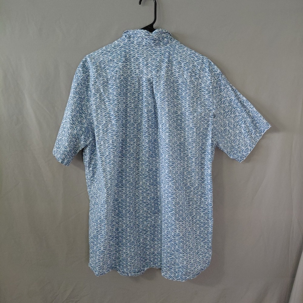 Eddie Bauer Shirt Mens XLarge Blue Classic Fit Short Sleeve Button Front Cotton - Picture 4 of 16